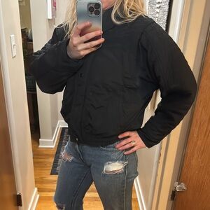 Women's Vintage Black Bomber Jacket